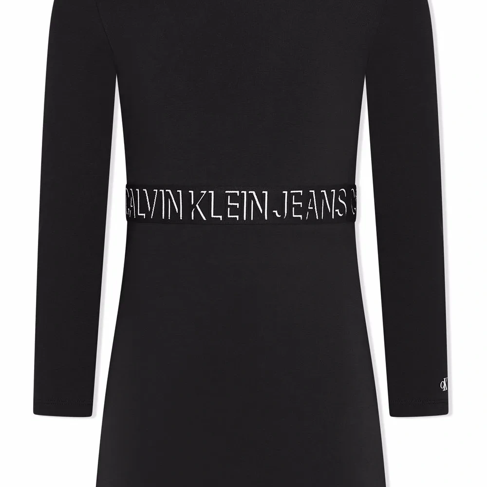 платье с длинными рукавами и логотипом