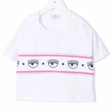 Футболка с контрастной полоской и логотипом