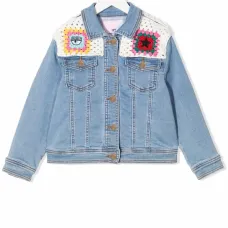 Джинсовая куртка с отделкой в технике кроше Джинсовая куртка с отделкой в технике кроше