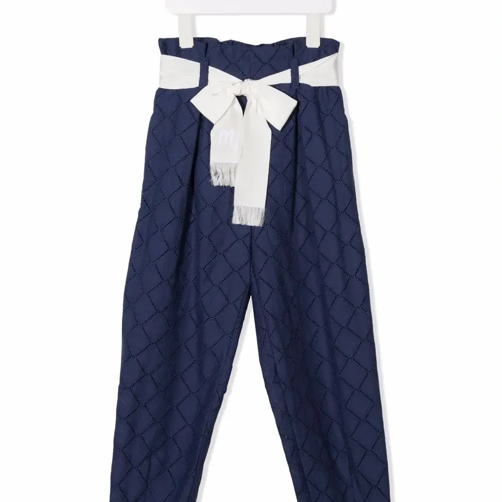 Брюки с завышенной талией и узором