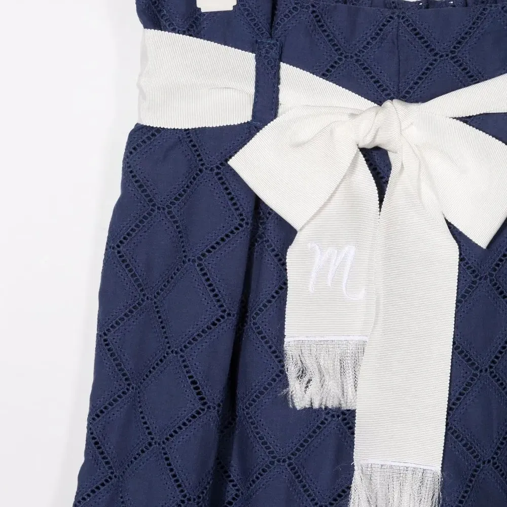 Брюки с завышенной талией и узором