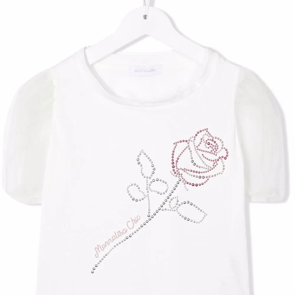 Футболка с цветочным декором