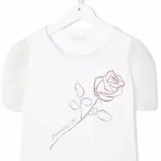 Футболка с цветочным декором