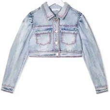 Джинсовая куртка с кристаллами