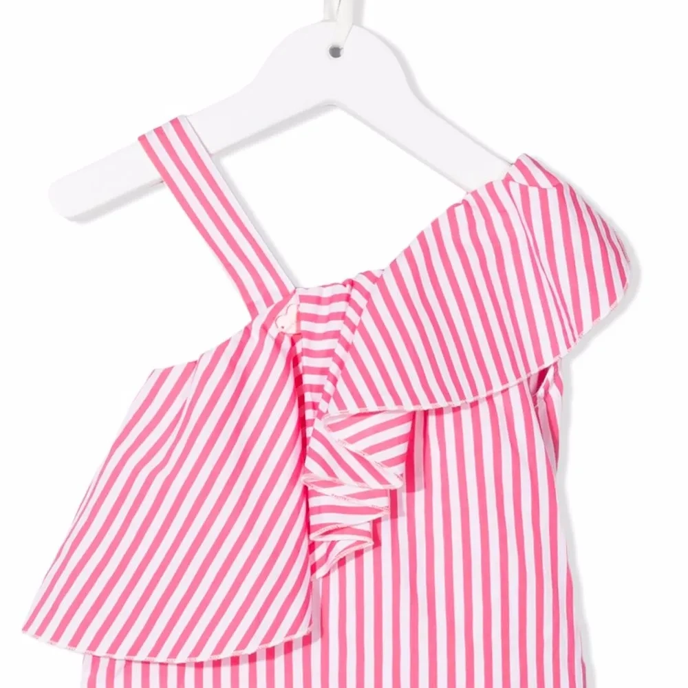 Полосатый топ асимметричного кроя