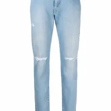 Джинсы скинни с эффектом потертости