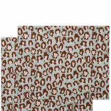 Набор из двух обеденных ковриков с леопардовым принтом