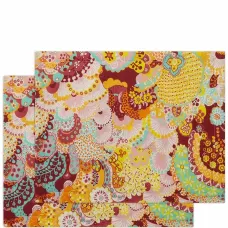 Набор из двух обеденных ковриков с абстрактным принтом