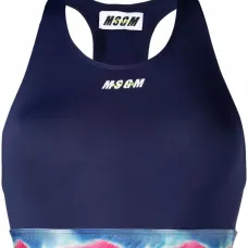 спортивный бюстгальтер с принтом тай-дай