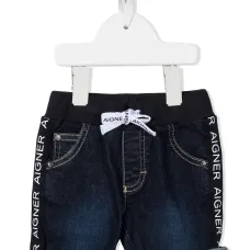 джинсовые шорты с логотипом