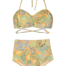 Бикини с завышенной талией и принтом