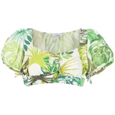 Укороченный топ с принтом