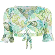 Укороченный топ с принтом