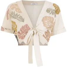 Укороченный топ с принтом