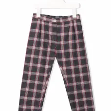 Клетчатые брюки кроя слим