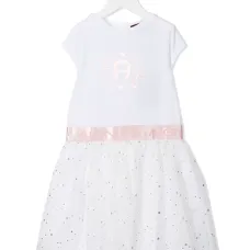 платье из тюля с логотипом