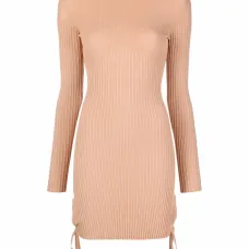 платье в рубчик с высоким воротником платье в рубчик с высоким воротником