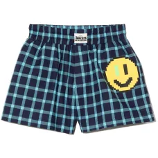 Клетчатые боксеры с принтом Pixel Smiley