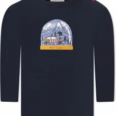 топ с длинными рукавами и принтом