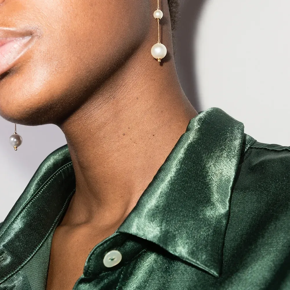 Серьги-подвески с декором Gancini