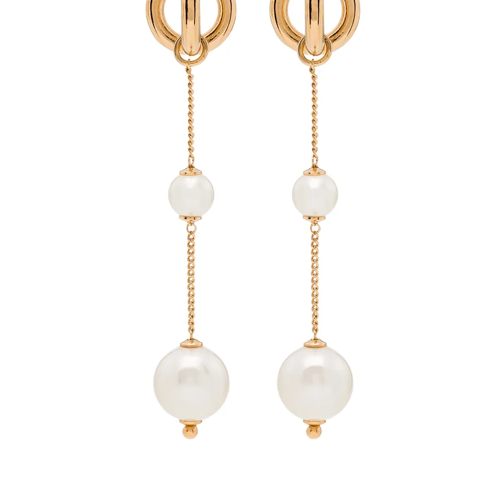 Серьги-подвески с декором Gancini