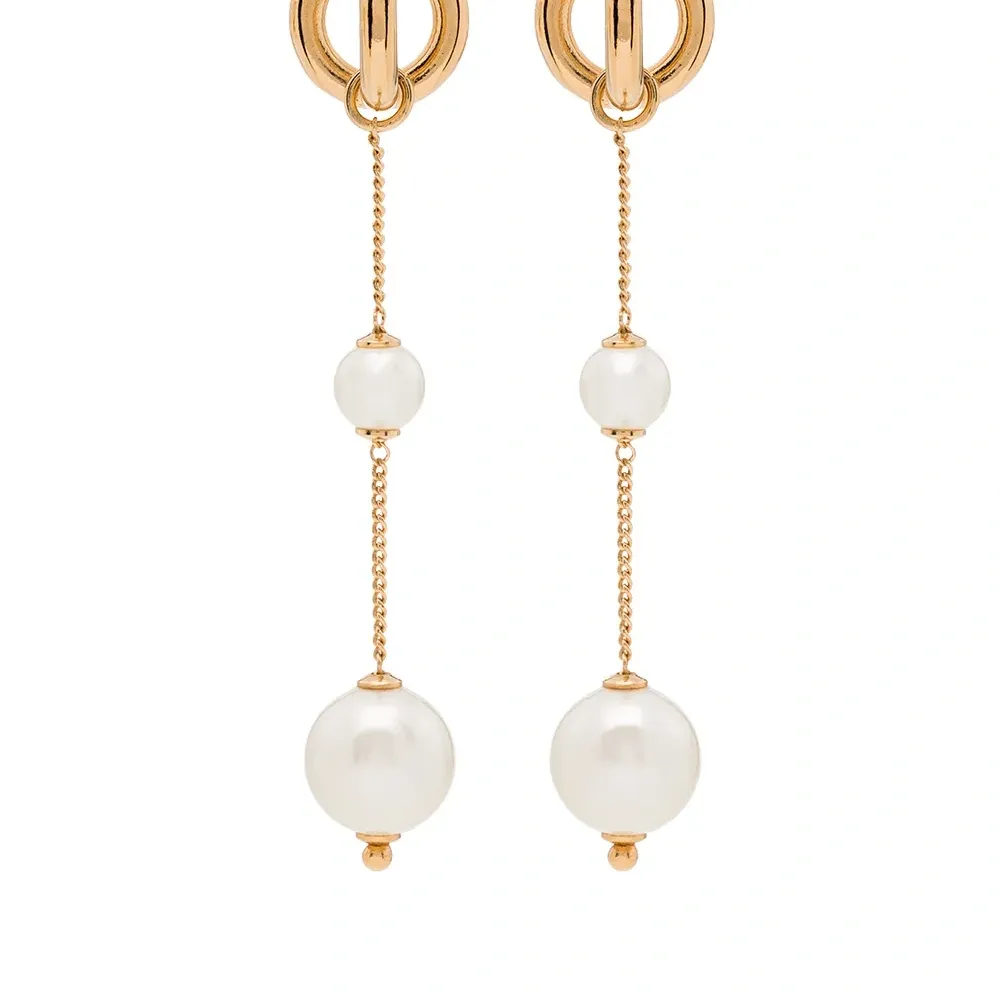 Серьги-подвески с декором Gancini