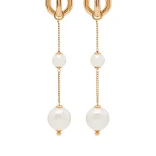 Серьги-подвески с декором Gancini