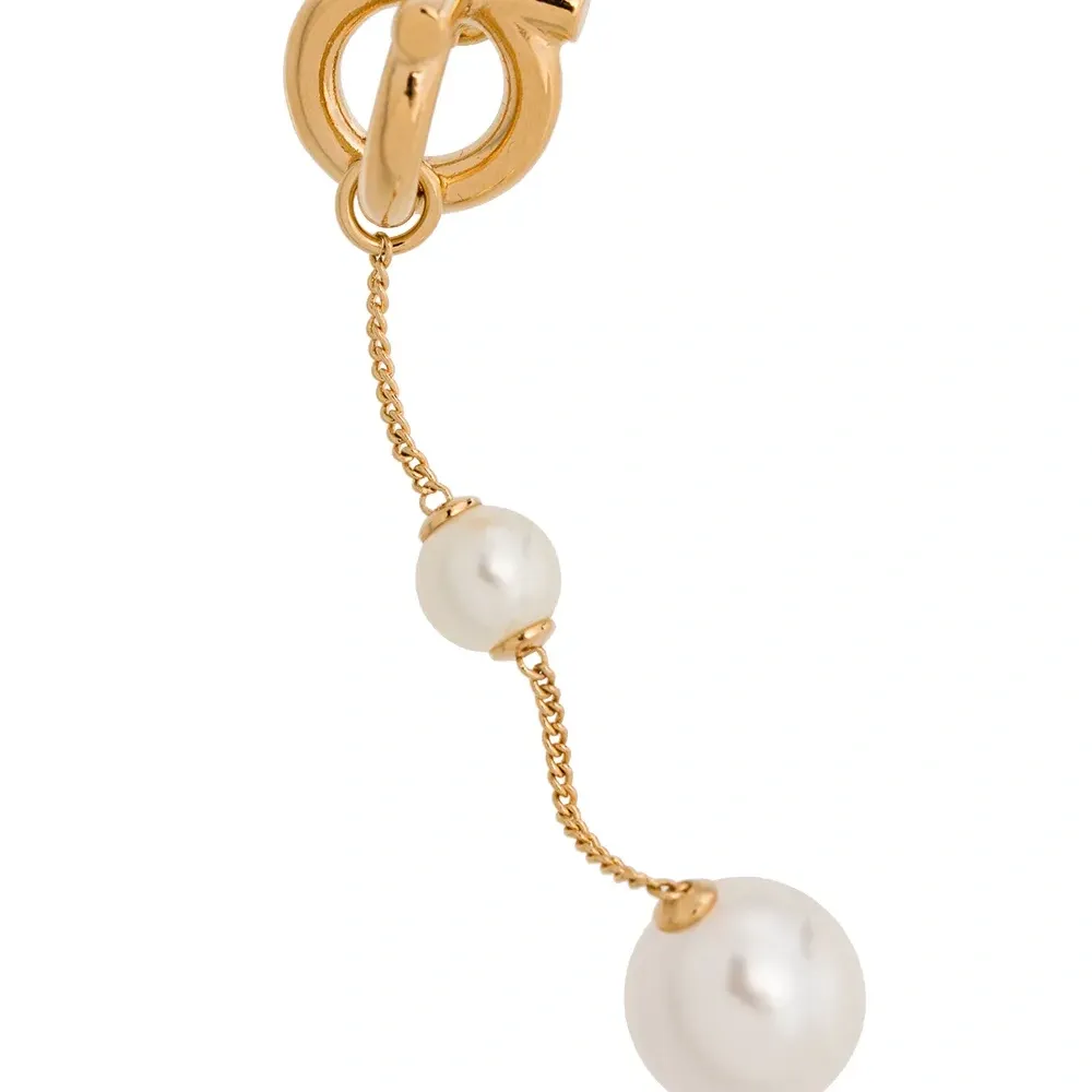 Серьги-подвески с декором Gancini