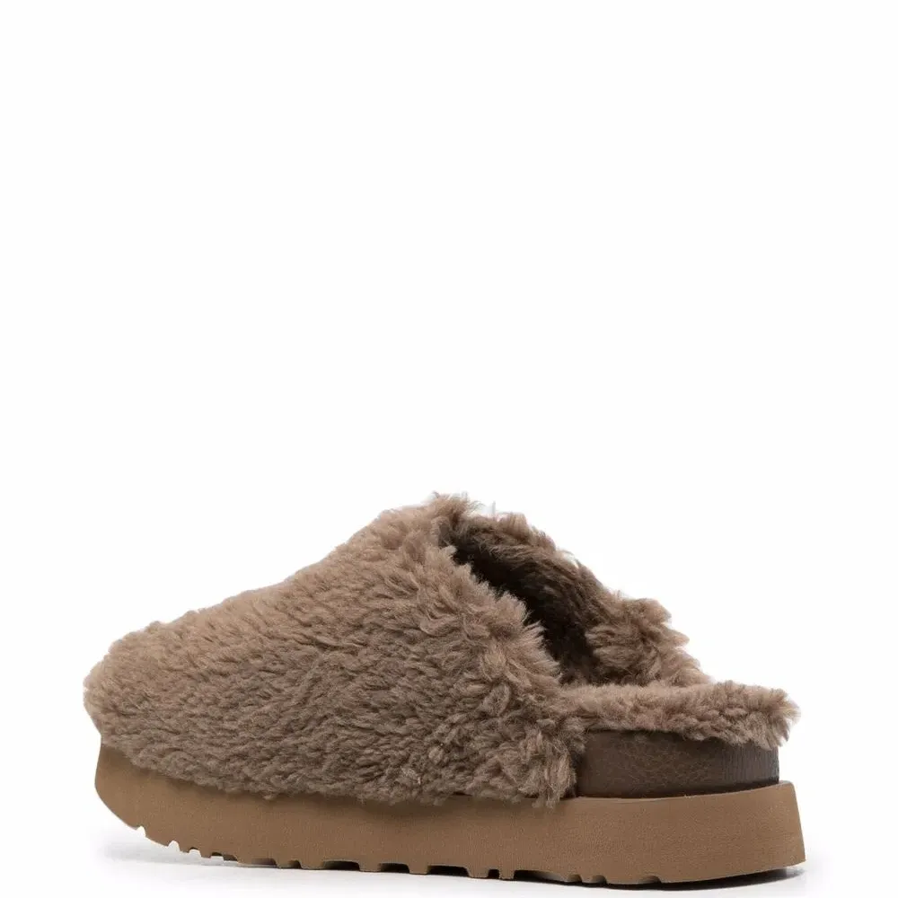 Слиперы из овчины на платформе