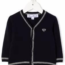 кашемировый кардиган с вышитым логотипом