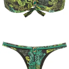 Бикини без бретелей с принтом