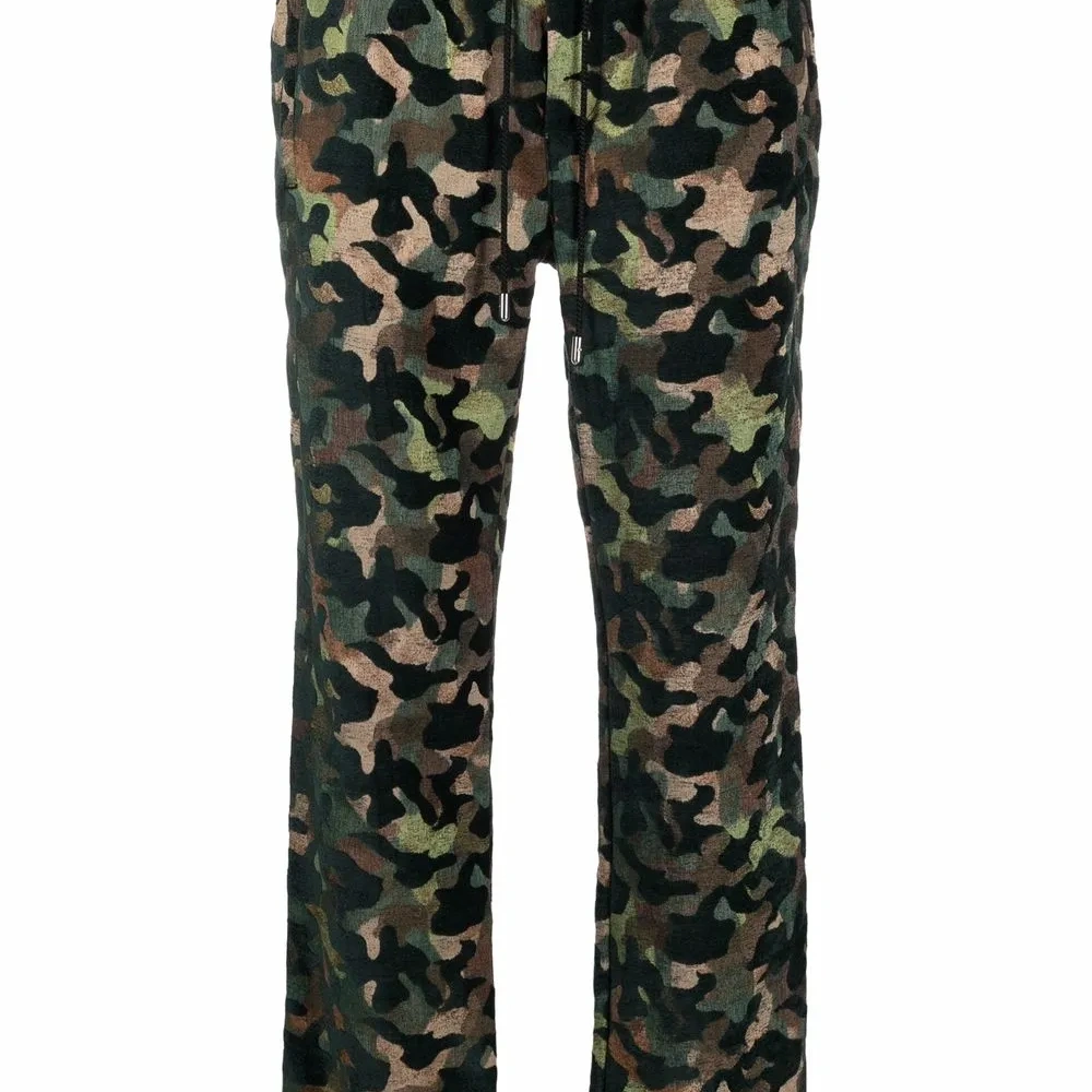 прямые брюки с камуфляжным принтом