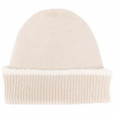 Кашемировая шапка бини в рубчик