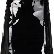 Кожаная юбка мини