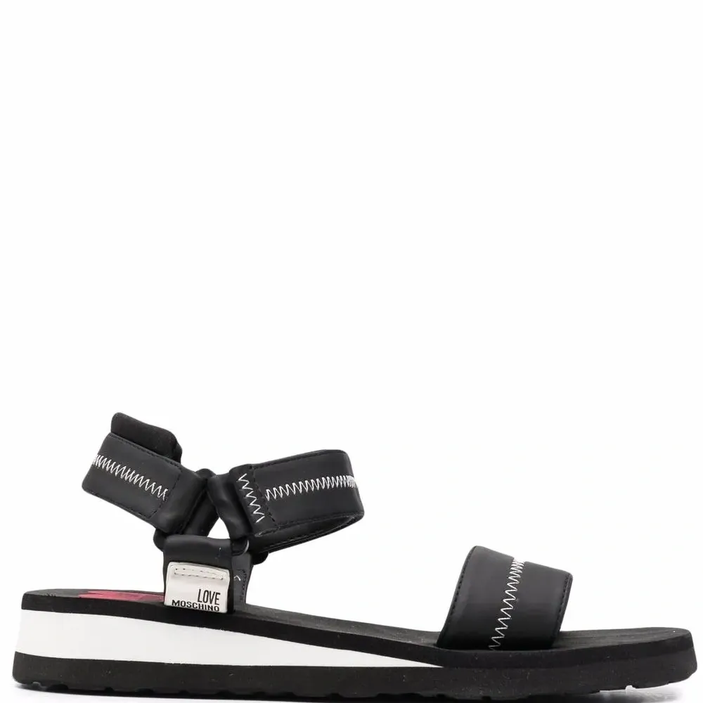 Сандалии с открытым носком и логотипом Сандалии с открытым носком и логотипом