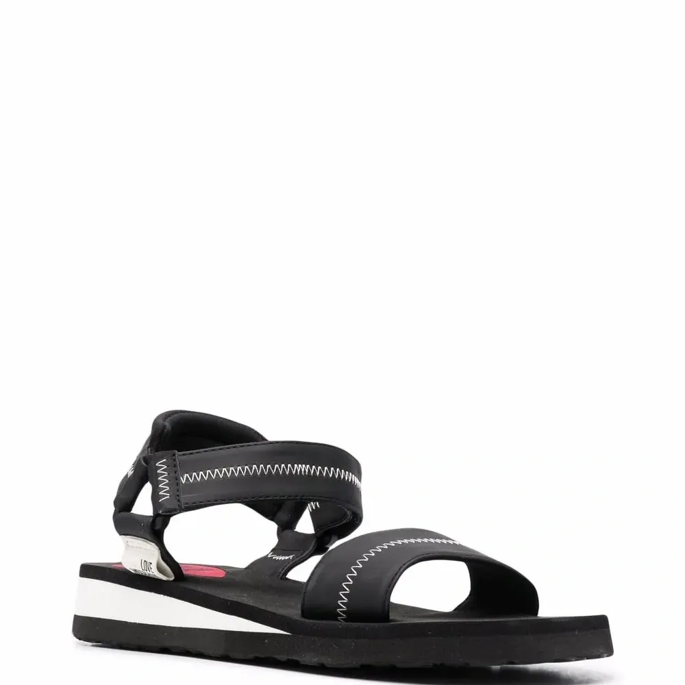 Сандалии с открытым носком и логотипом Сандалии с открытым носком и логотипом