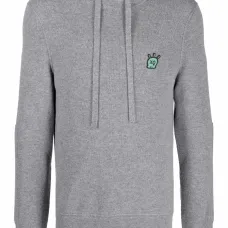 Шерстяное худи с логотипом