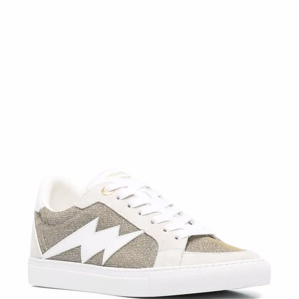 Кроссовки с нашивкой-логотипом