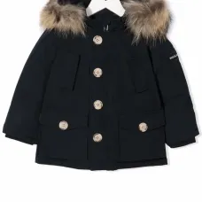 пальто с оторочкой из искусственного меха