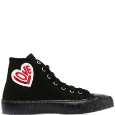 высокие кеды с нашивкой-логотипом