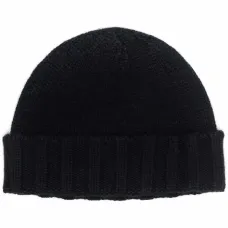 кашемировая шапка бини в рубчик