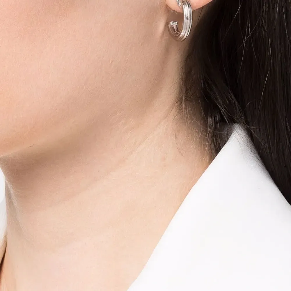 Серьги-кольца ridge среднего размера