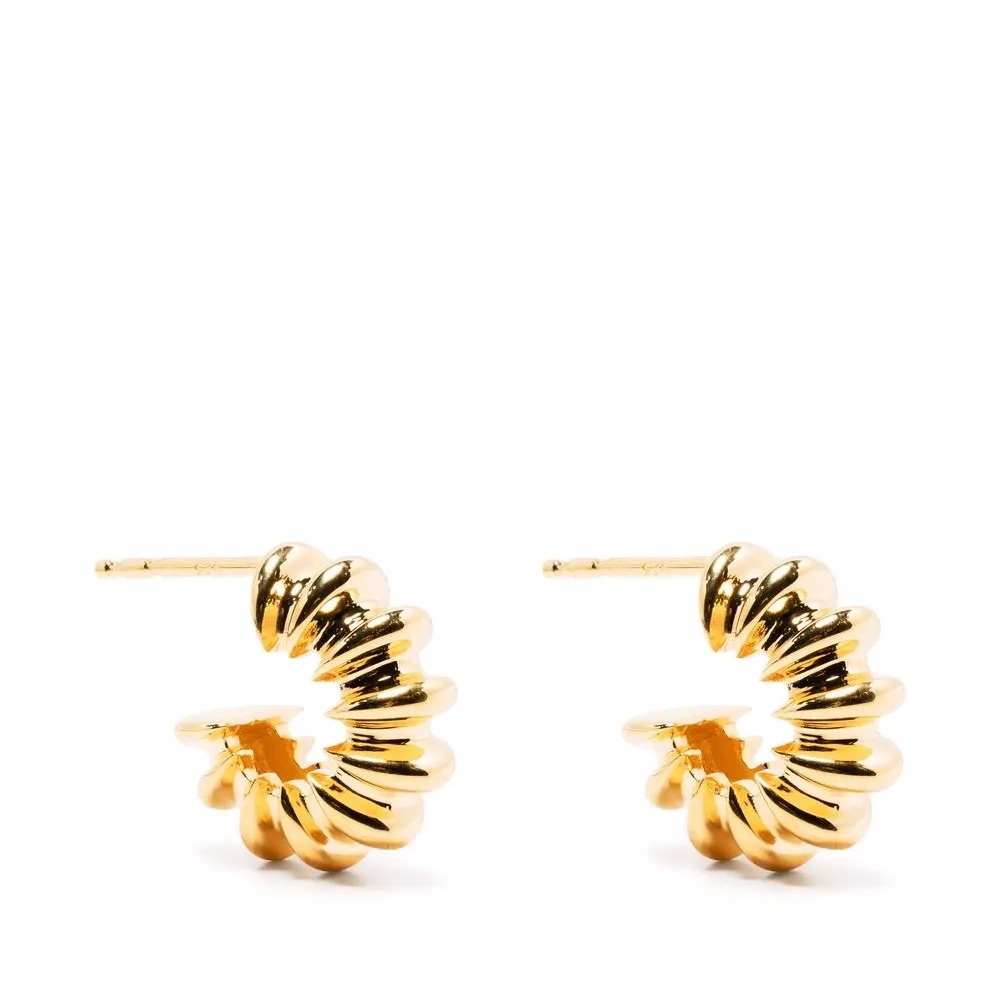 Серьги-кольца среднего размера