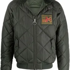 стеганая куртка на молнии с нашивкой-логотипом стеганая куртка на молнии с нашивкой-логотипом