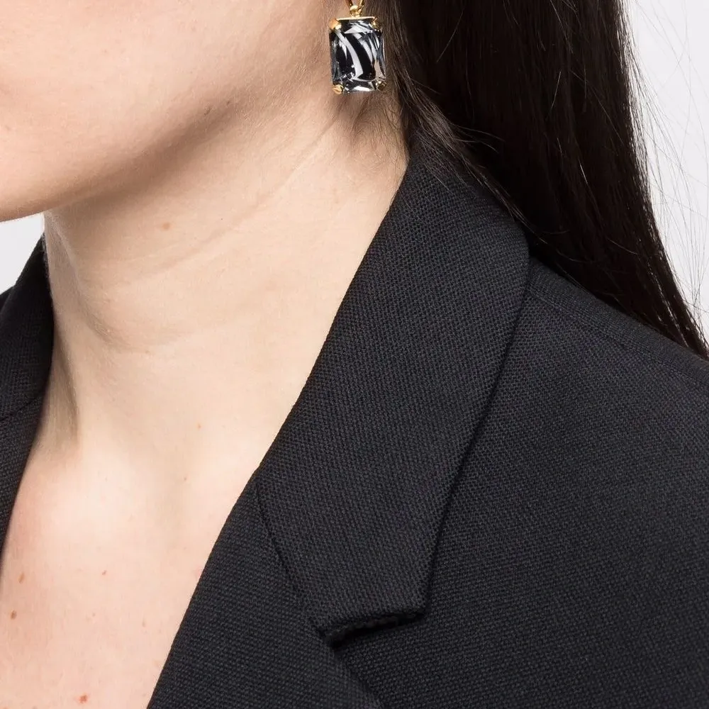 Серьги-кольца с кристаллами