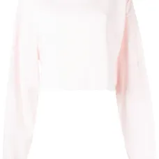 Укороченная толстовка с эффектом потертости