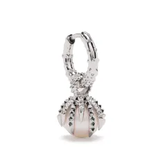 Серьга-подвеска Dragon с жемчугом