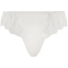 Атласные трусы-стринги с кружевом Атласные трусы-стринги с кружевом