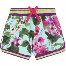 Шорты с кулиской и цветочным принтом