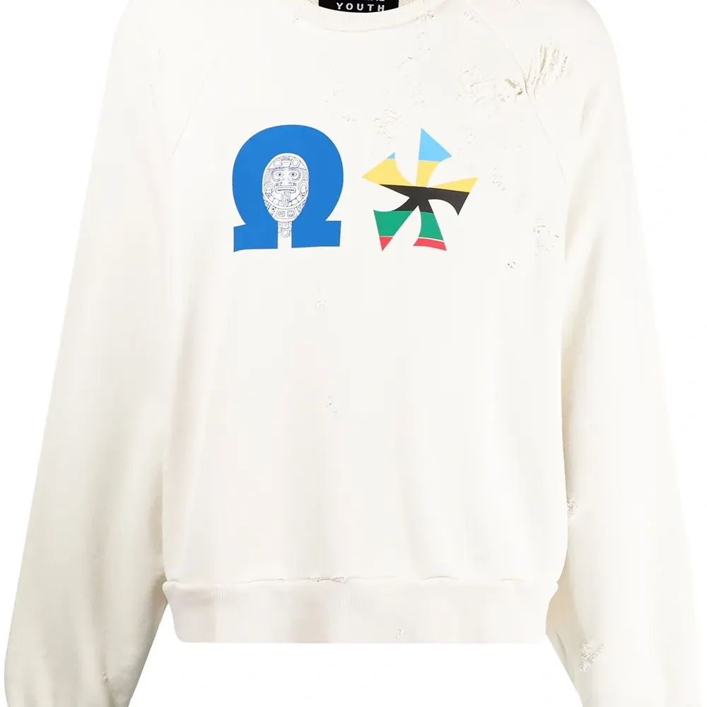 Толстовка с эффектом потертости